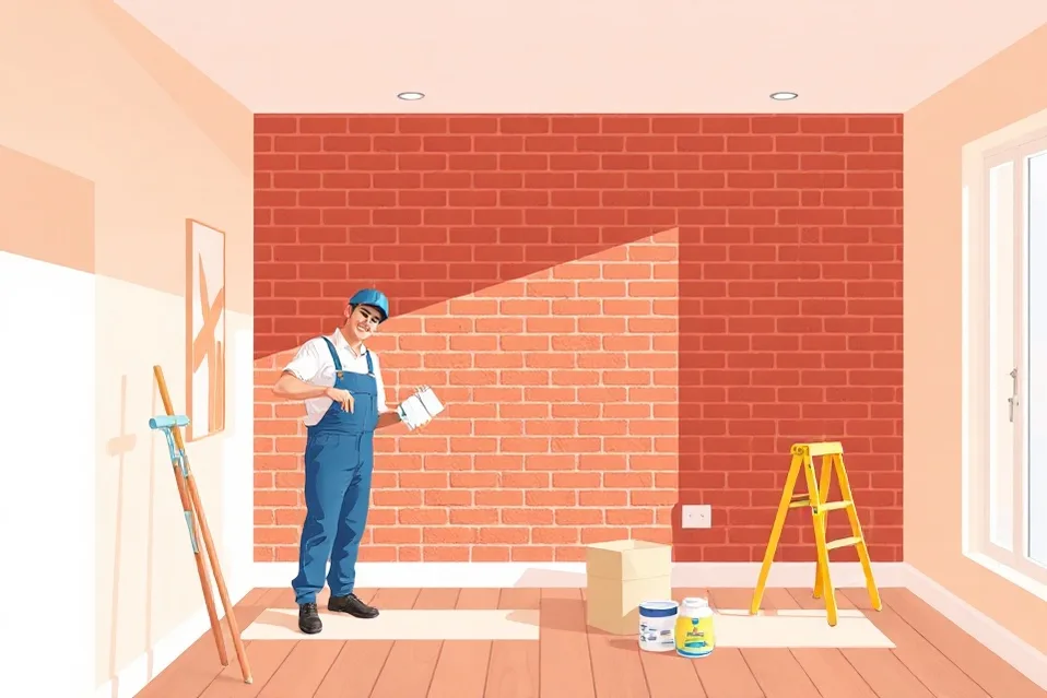 Intérieur rénové après travaux de peinture à Beausoleil
